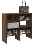 vidaXL Schuhregale 2 Stk. Stapelbar Braun Eichen-Optik 89,5x30x40 cm