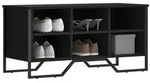 vidaXL Schuhregal Schwarz 90x38x45,5 cm Holzwerkstoff