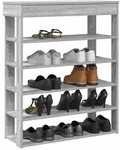vidaXL Schuhregal Grau Sonoma 80x30x98 cm Holzwerkstoff