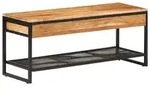vidaXL Schuhbank 110x35x45 cm Massivholz Akazie und Eisen