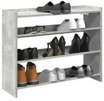 vidaXL Schuhregal Betongrau 80x25x62 cm Holzwerkstoff