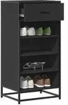 vidaXL Schuhregal Schwarz 48x38x97,5 cm Holzwerkstoff