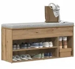 vidaXL Schuhbank Artisan-Eiche 102x30,5x45 cm Holzwerkstoff