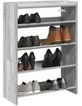 vidaXL Schuhregal Grau Sonoma 60x25x81 cm Holzwerkstoff
