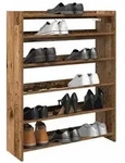 vidaXL Schuhregal Altholz-Optik 80x25x100 cm Holzwerkstoff