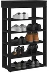 vidaXL Schuhregal Schwarz 60x30x98 cm Holzwerkstoff