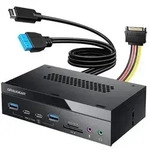 "GrauGear Hub - for 5.25" bay, with card reader2 x USB 3.2 Gen 2 + 2 x USB-C 3.2"