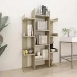vidaXL B&uuml;cherregal Sonoma-Eiche 86x25,5x140 cm Holzwerkstoff