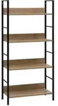 vidaXL B&uuml;cherregal 4 Regalb&ouml;den Eiche 60&times;27,6&times;124,5 cm Holzwerkstoff