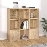 vidaXL B&uuml;cherregal Sonoma-Eiche 98x30x98 cm Holzwerkstoff