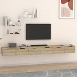 vidaXL Wandschr&auml;nke 2 Stk. Sonoma-Eiche 102x30x20 cm Holzwerkstoff