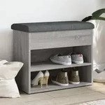 vidaXL Schuhbank Grau Sonoma 62x32x50 cm Holzwerkstoff