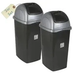 2x M&uuml;lleimer Schwingdeckel M&uuml;lleimer K&uuml;che 60l Gro&szlig; Schwingeimer...