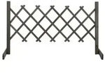 vidaXL Garten-Rankzaun Grau 120x60 cm Massivholz Tanne