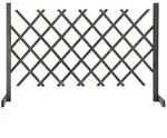 vidaXL Garten-Rankzaun Grau 120x90 cm Massivholz Tanne