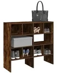 vidaXL Schuhregale 2 Stk. Stapelbar R&auml;uchereiche 89,5x30x40 cm