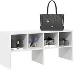 vidaXL Schuhregal Stapelbar Wei&szlig; 89,5x30x40 cm