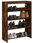 vidaXL Schuhregal R&auml;uchereiche 60x25x62 cm Holzwerkstoff