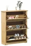 vidaXL Schuhschrank Corona 99x32x124,5 cm Massivholz Kiefer