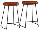 vidaXL Barhocker 2 Stk. Dunkelbraun 41x29x62 cm