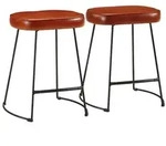 vidaXL Barhocker 2 Stk. Dunkelbraun 40x29,5x53 cm