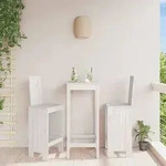 vidaXL Barhocker 2 Stk. Wei&szlig; 40x42x120 cm Massivholz Kiefer