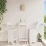 vidaXL Barhocker 2 Stk. Wei&szlig; 40x48,5x115,5 cm Massivholz Kiefer