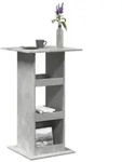 vidaXL Bartisch mit Ablagen Betongrau 60x60x102 cm Holzwerkstoff