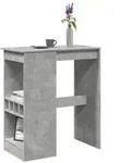 vidaXL Bartisch mit Regal Betongrau 90x47,5x103,5 cm Holzwerkstoff