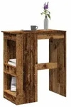 vidaXL Bartisch mit Regal Altholz-Optik 90x47,5x103,5 cm Holzwerkstoff