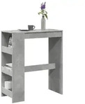 vidaXL Bartisch mit Regal Betongrau 90x40x103,5 cm Holzwerkstoff