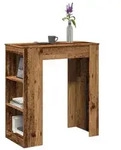 vidaXL Bartisch mit Regal Altholz-Optik 95x47x103,5 cm Holzwerkstoff