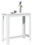 vidaXL Bartisch Wei&szlig; 102x50x103,5 cm Holzwerkstoff