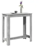 vidaXL Bartisch Betongrau 102x50x103,5 cm Holzwerkstoff