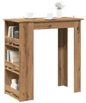 vidaXL Bartisch mit Regal Artisan-Eiche 102x50x103,5 cm