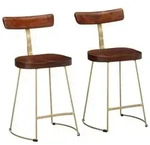vidaXL Barhocker 2 Stk. 49x43x79 cm Mango Massivholz