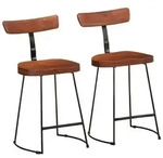 vidaXL Barhocker 2 Stk. 49x43x79 cm Mango Massivholz