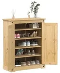 vidaXL Schuhschrank Corona 86x38,5x108 cm Massivholz Kiefer