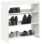 vidaXL Schuhregal Wei&szlig; 60x25x62 cm Holzwerkstoff
