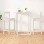 vidaXL Barst&uuml;hle 2 Stk. Wei&szlig; 40x41,5x112 cm Massivholz Kiefer