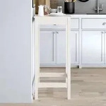 vidaXL Bartisch Wei&szlig; 50x50x110 cm Massivholz Kiefer