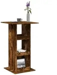 vidaXL Bartisch mit Ablagen R&auml;uchereiche 60x60x102 cm Holzwerkstoff