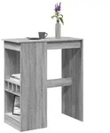vidaXL Bartisch mit Regal Grau Sonoma 90x47,5x103,5 cm Holzwerkstoff