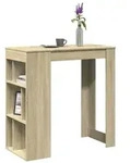 vidaXL Bartisch mit Regal Sonoma-Eiche 102x50x103,5 cm Holzwerkstoff