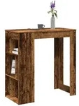 vidaXL Bartisch mit Regal Altholz-Optik 102x50x103,5 cm Holzwerkstoff