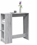 vidaXL Bartisch mit Regal Grau Sonoma 101x40x103,5 cm Holzwerkstoff