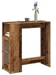 vidaXL Bartisch mit Regal Altholz-Optik 101x40x103,5 cm Holzwerkstoff