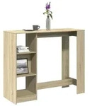 vidaXL Bartisch mit Regal Sonoma-Eiche 124x46x103,5 cm Holzwerkstoff