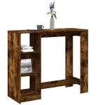 vidaXL Bartisch mit Regal R&auml;uchereiche 124x46x103,5 cm Holzwerkstoff
