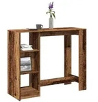 vidaXL Bartisch mit Regal Altholz-Optik 124x46x103,5 cm Holzwerkstoff